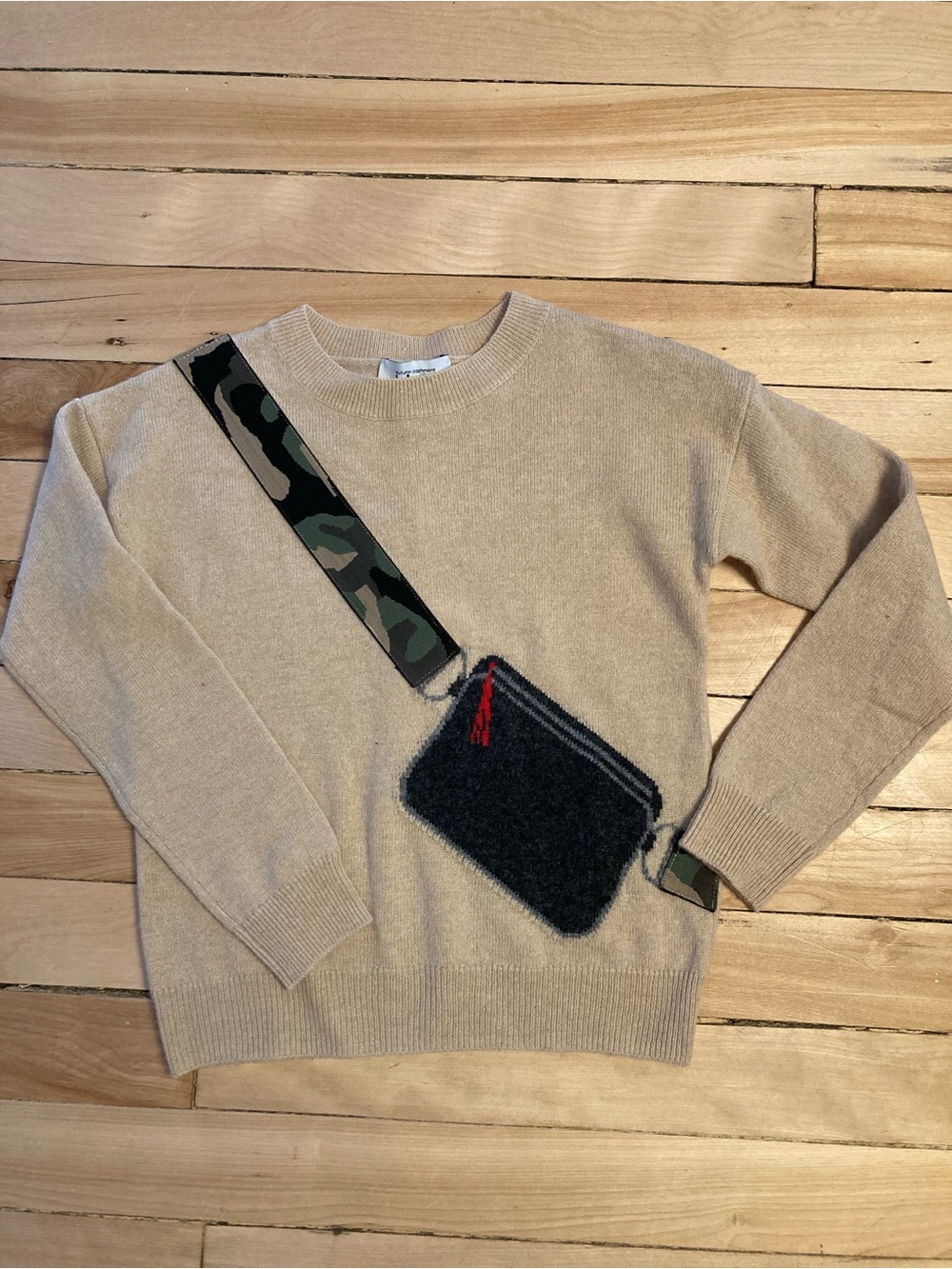 New Cashmere/Merino Beige Crewneck Sweater